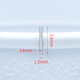 10pcs Silver Tone Bar Ear Posts, Rhodium Plated Brass, Stud Earring Components