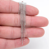 10pcs Silver Chain Ball Tassels 62mm Earring DIY Making Accessories