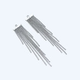 10pcs Silver Chain Ball Tassels 62mm Earring DIY Making Accessories