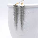 10pcs Silver Chain Ball Tassels 62mm Earring DIY Making Accessories