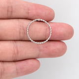 10pcs Rhodium Plated Circle Ear Posts, Geometric Ring Stud Earrings