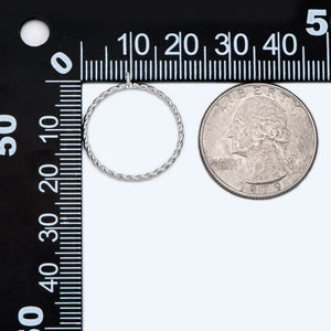 10pcs Rhodium Plated Circle Ear Posts, Geometric Ring Stud Earrings
