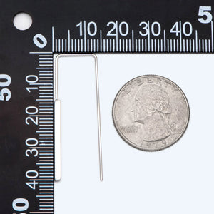 10pcs Silver Cube Ear Hooks 14x40mm Earring Components