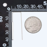 10pcs Silver Cube Ear Hooks 14x40mm Earring Components