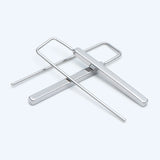 10pcs Silver Cube Ear Hooks 34x10mm - Earring Components