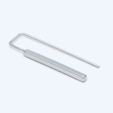 10pcs Silver Cube Ear Hooks 34x10mm - Earring Components