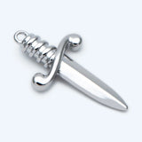 10pcs Silver Tone Dirk Weapon Sword Dagger Charm DIY Jewelry Making