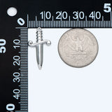 10pcs Silver Tone Dirk Weapon Sword Dagger Charm DIY Jewelry Making