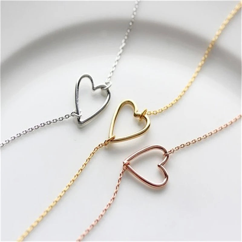 10pcs Hollow Heart Bracelet - Dainty Sweet Romantic Jewelry