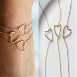 10pcs Hollow Heart Bracelet - Dainty Sweet Romantic Jewelry