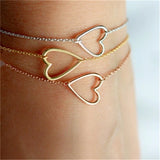 10pcs Hollow Heart Bracelet - Dainty Sweet Romantic Jewelry