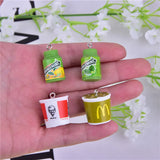 10pcs 3D Food Chewing Gum Resin Charms for DIY Jewelry Making