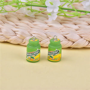 10pcs 3D Food Chewing Gum Resin Charms for DIY Jewelry Making