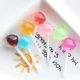10pcs 3D Planet Lollipop Resin Charms for DIY Jewelry Making