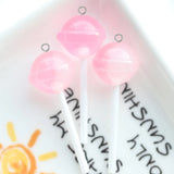 10pcs 3D Planet Lollipop Resin Charms for DIY Jewelry Making