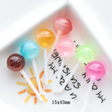 10pcs 3D Planet Lollipop Resin Charms for DIY Jewelry Making