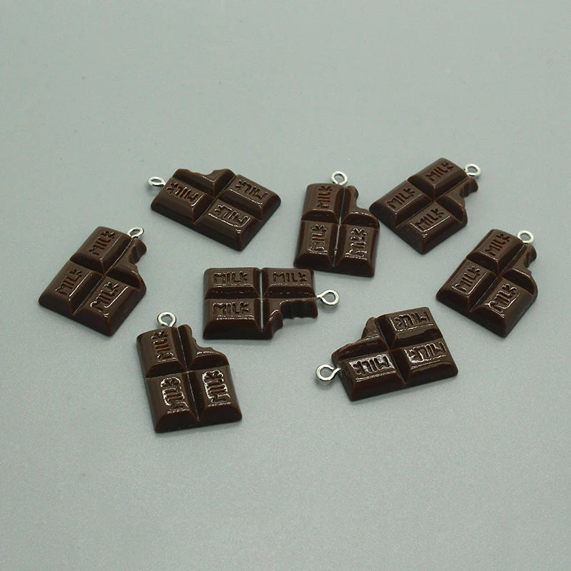 10pcs Chocolates Resin Charms For DIY Earrings Keychains Necklaces