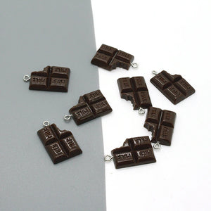 10pcs Chocolates Resin Charms For DIY Earrings Keychains Necklaces