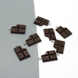 10pcs Chocolates Resin Charms For DIY Earrings Keychains Necklaces