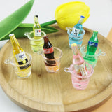 10pcs Luminous Iced Beer Cola Charms for Earring Keychain Jewelry