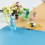 10pcs Luminous Iced Beer Cola Charms for Earring Keychain Jewelry