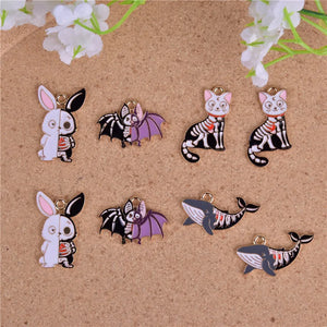 10pcs Halloween Metal Charms for DIY Jewelry Making