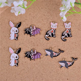 10pcs Halloween Metal Charms for DIY Jewelry Making