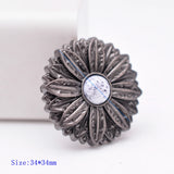 10pc Turquoise Gunmetal Sun Flower Western Saddle Conchos
