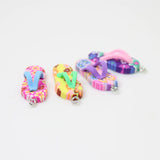 10pcs Mixed Colour Clay Slippers Charm Pendant for Jewelry DIY