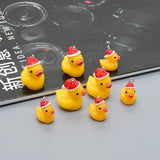 10pcs Christmas Yellow Duck Resin Charms Funny Pendant Earring Keychain DIY