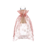 10pcs Small Flowers Organza Bags Wedding Favor Gift Bags Drawstring Pouches