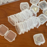 10pcs Small Transparent Jewelry Packaging Boxes Necklace Ring Earrings Case