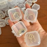 10pcs Small Transparent Jewelry Packaging Boxes Necklace Ring Earrings Case