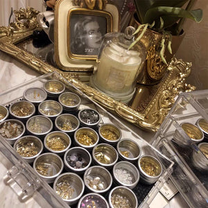 10pcs Mini Round Aluminum Jars 3.2*1.8cm Nailart Jewelry Storage