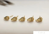 10pcs Shell Shape Earrings Copper Plating DIY Earrings Accessories