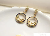 10pcs Shell Shape Earrings Copper Plating DIY Earrings Accessories