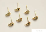 10pcs Shell Shape Earrings Copper Plating DIY Earrings Accessories