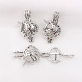 10pcs Horse Unicorn Pearl Cage Locket Pendants for Necklace