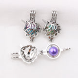 10pcs Horse Unicorn Pearl Cage Locket Pendants for Necklace