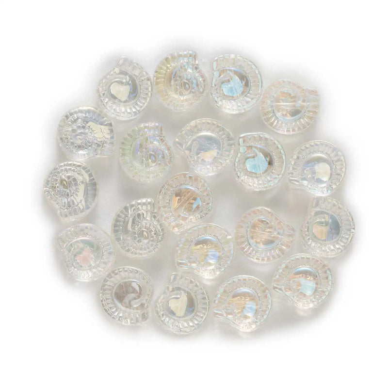10pcs Snails Glass Beads Spacer Bead Jewelry Making 12x11mm