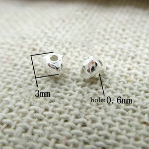 10pcs 925 Silver Triangle Spacer Beads for Bracelet Necklace DIY Jewelry Making