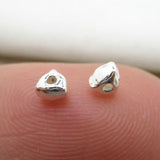 10pcs 925 Silver Triangle Spacer Beads for Bracelet Necklace DIY Jewelry Making