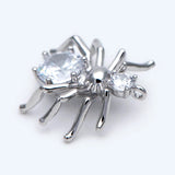 10pcs Spider Charms Cubic Zirconia Pendants Jewelry Making Findings Accessory