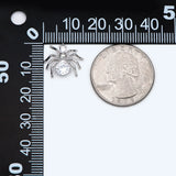 10pcs Spider Charms Cubic Zirconia Pendants Jewelry Making Findings Accessory