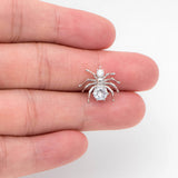 10pcs Spider Charms Cubic Zirconia Pendants Jewelry Making Findings Accessory
