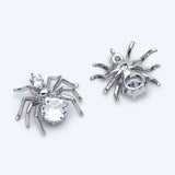 10pcs Spider Charms Cubic Zirconia Pendants Jewelry Making Findings Accessory