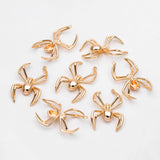 10pcs Real Plated Brass Spider Charms for Jewelry Making DIY (GB-3132)