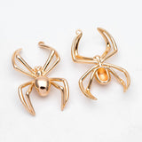 10pcs Real Plated Brass Spider Charms for Jewelry Making DIY (GB-3132)