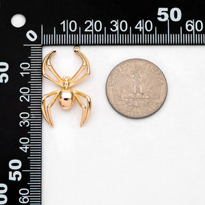 10pcs Real Plated Brass Spider Charms for Jewelry Making DIY (GB-3132)