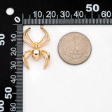 10pcs Real Plated Brass Spider Charms for Jewelry Making DIY (GB-3132)